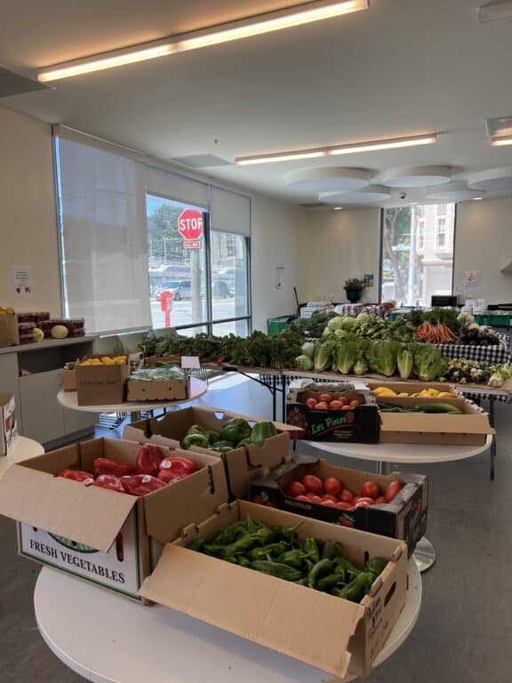 Boxes of produce to donate