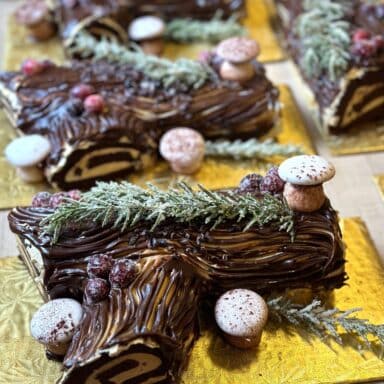 Row of Buche de Noel