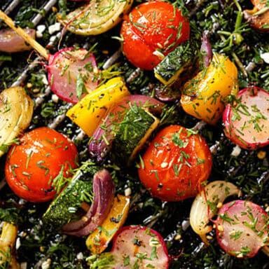 Close up of vegetables for grilling series