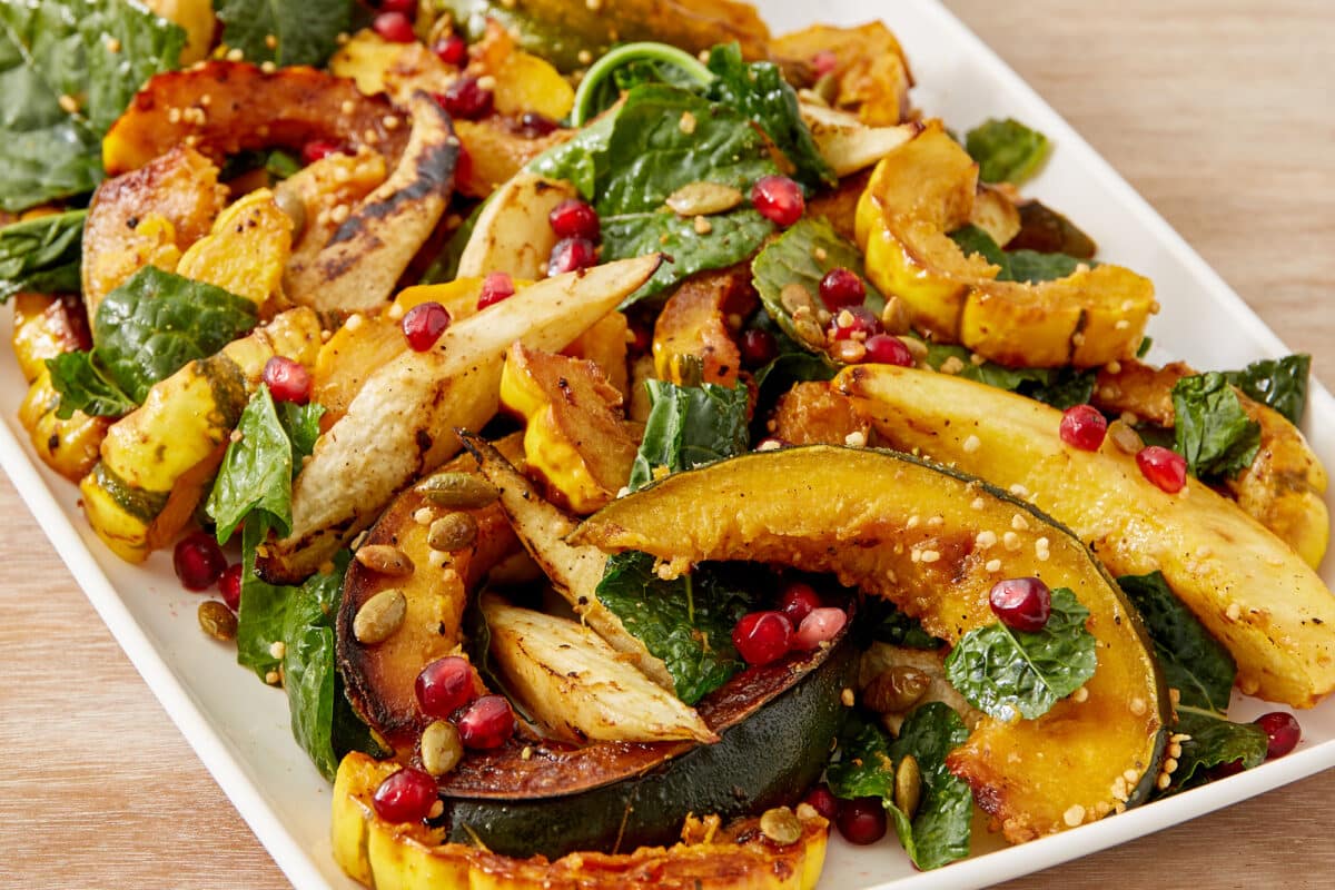 Delicata Kale Chicory Salad