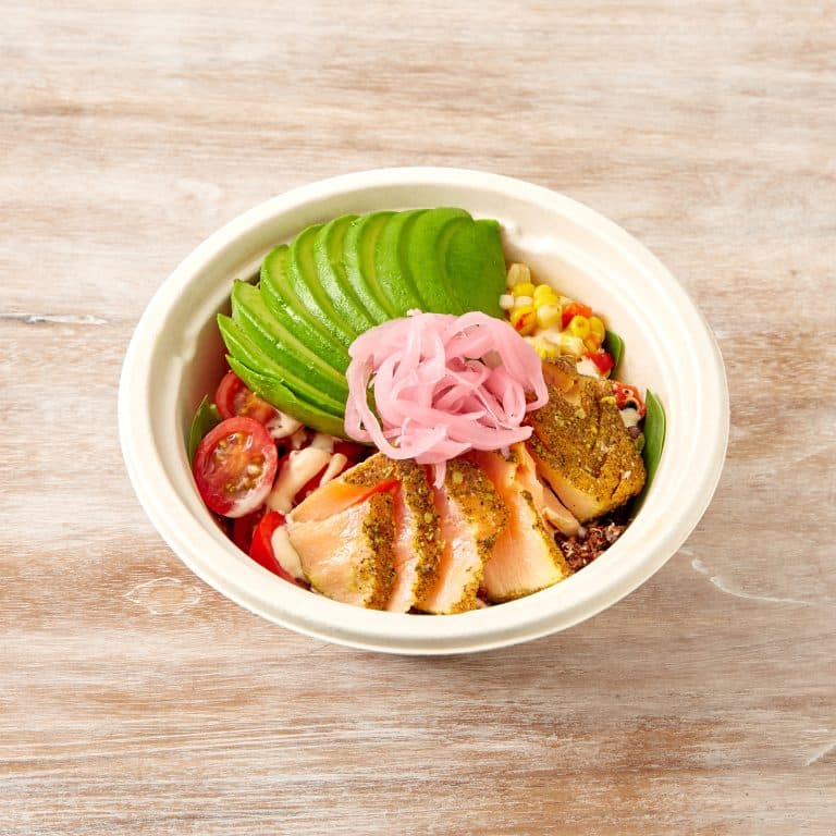 Corn, Tomato & Salmon Quinoa Bowl