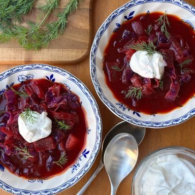 Borscht Beet Soup with Fresh Dill