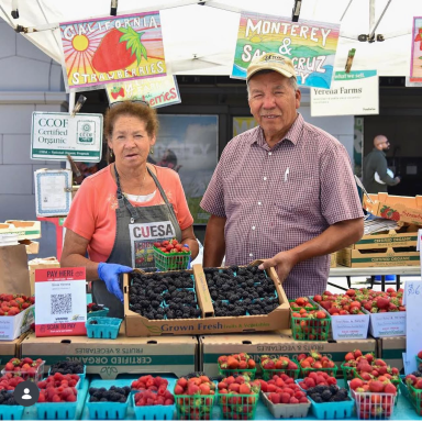 Silvia And Poli Yerena At The Farmers Market