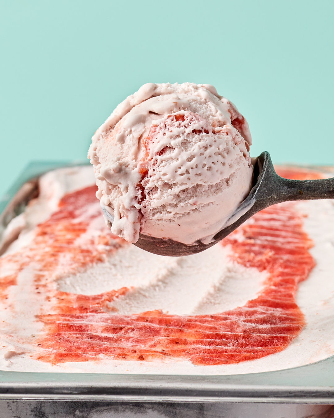 Strawberry Swirl Ice Cream Editorial Social
